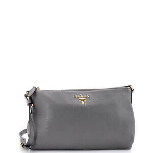 Prada Flat Zip Crossbody Bag Vitello #241604P11B